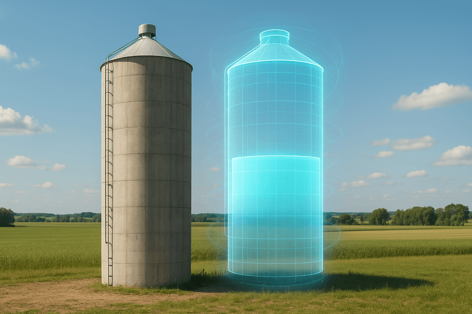 Silo Digital Zwilling für permanente Füllstandsmessung
