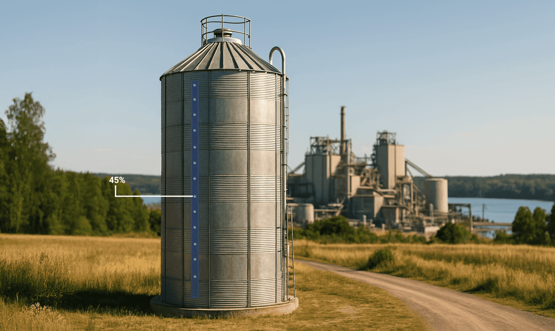 Industrielle Sensorik überwacht Füllstandsmengen, unterstützt Anlagendigitalisierung und ermöglicht datengetriebene Entscheidungen zur Vermeidung von Engpässen und Optimierung betrieblicher Abläufe / Industrial sensors monitor fill levels, support plant digitization, and enable data-driven decisions to prevent bottlenecks and optimize operational processes